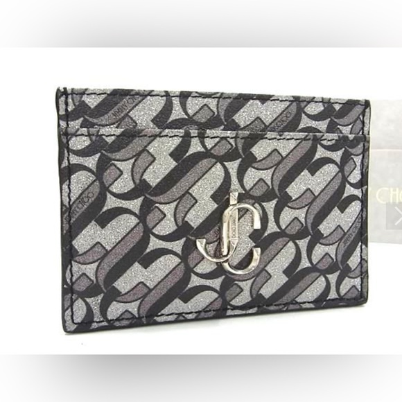 JIMMY CHOO UMIKA GLITTER CARD CASE - Picture 1 of 7